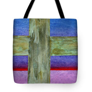 Tote Bag - Blue Cross by Artist Anni Adkins
