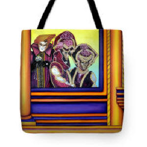 Tote Bag - The Joker Carnival of Venice by Artist Anni Adkins