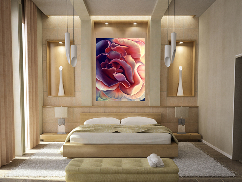 The Rose by Anni Adkins in Room Setting