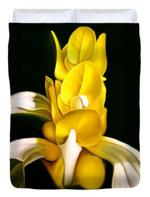 Duvet cover - Angel Flowe by Artist Anni Adkins