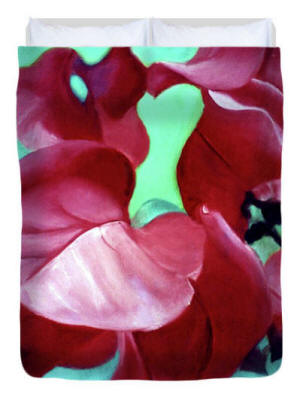 Duvet cover - Bougavillia by Artist Anni Adkins