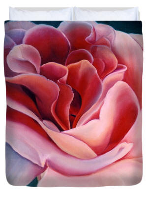 Fleece Blanket- Peach Rose by Anni Adkins