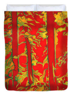 Duvet cover - Three Trees by Artist Anni Adkins