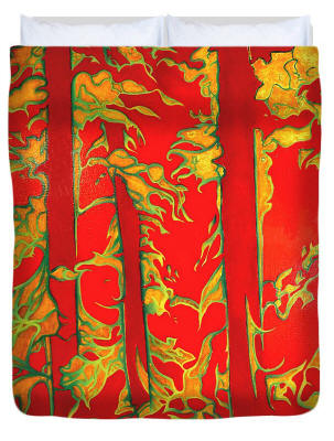 Fleece Blanket- Three Trees by Anni Adkins