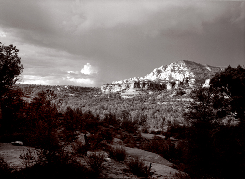 Sedona Sunset, Black and White Photograph by Joe Hoover