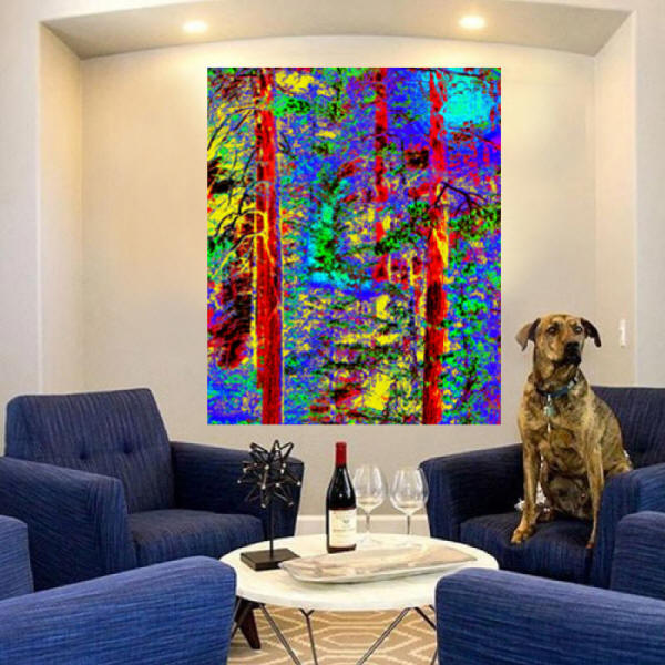 Three Trees digital print by Joe Hoover