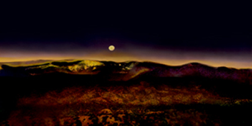 Desert Moon Hand tinted Photo by Joe Hoover and Anni Adkins