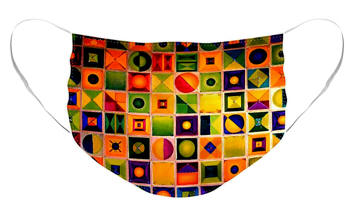 Face Mask - Farmland Weaving by Anni Adkins