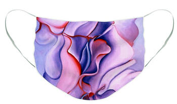 Face Mask Georgia O'keeffe's Sweet Peas By Anni Adkins