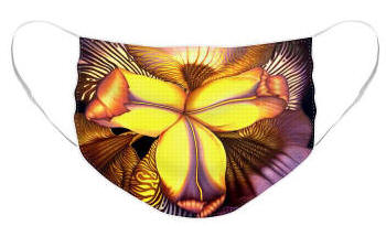 Face Mask Goldie's Iris by Anni Adkins