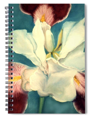 Spiral Notebook - White Iris