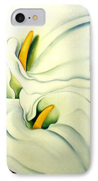 Cell Phone Cover - Georgia's Calla Lily - Flower Painting  by Anni Adkins