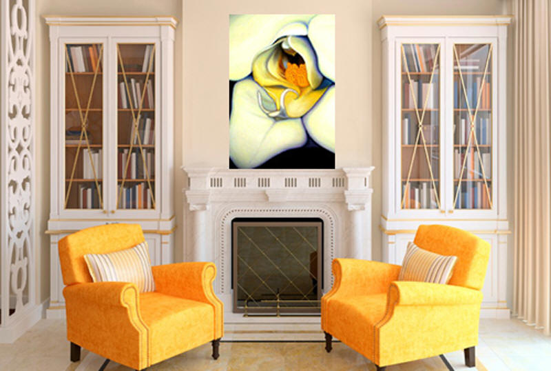 Orchid Mouth Painting by Anni Adkins