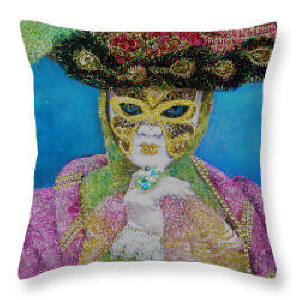Designer Throw Pilllow - Contessa - The Carnival of Venice