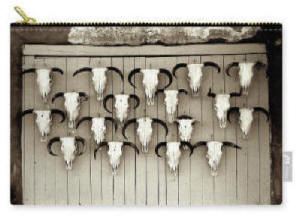 Carry All Pouch - Cattle Call Black and White Photo by Joe Hoover