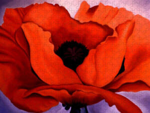 Jigsaw Puzzle -Georgia O'Keeffe Poppy by Anni Adkins