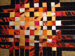 Jigsaw Puzzle Woven Mixed Media by Anni Adkins