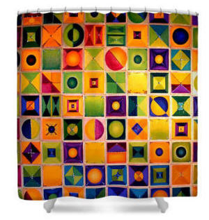 Shower Curtain = Woven Farmland