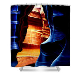 Shower Curtain - Antelope Canyon Arizona by Artist Anni Adkins
