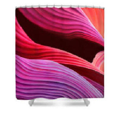 Shower Curtain - Antelope Waves by artist Anni