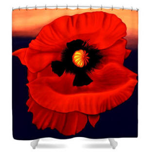Shower Curtain - Desert Poppy