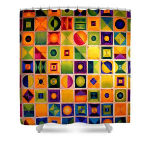 Designer Shower Curtain - Woven Farmland by Artit-Designer Anni Adkins