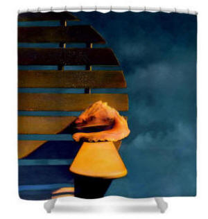 Shower Curtain The Shell and the Stom by Joe Hoover & Anni Adkins
