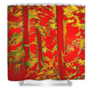 Shower Curtain three trees