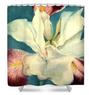 Shower curtain White Iris