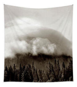 Tapesry - Cloud Mountain - Black & White Photograph by Joe Hoover
