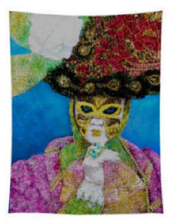 Tapestry -Contessa , Carnival of Venice by Anni Adkins
