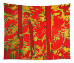 Three Trees - Tapestry by Anni Adkins