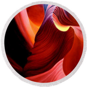 Round Beach Towel - Antelope Magic