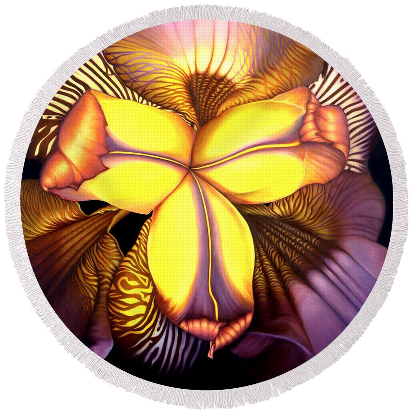 Fringed Round Beach Towel - Goldie's Irish