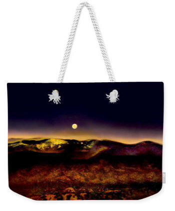 Weekender Bag - Desert Moon Hand tinted Photo by Joe Hoover and Anni Adkins