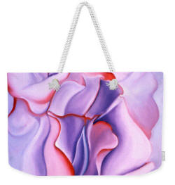 Weekender Bag - Gerogia's Sweet Peas by artist Anni Adkins