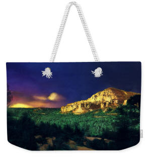Weekender Bag - Sedona Sunset Hand Tinted Photograph by Joe Hoocer and Anni Adkins