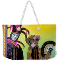 Weekender Bag, The Fan from the  Carnival of Veniceby Artist Anni Adkins
