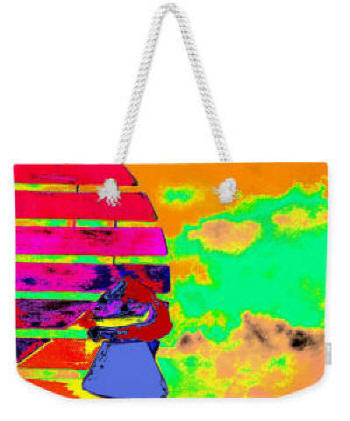 Weekender Bag The Shell and the Storm Neon by Joe Hoover