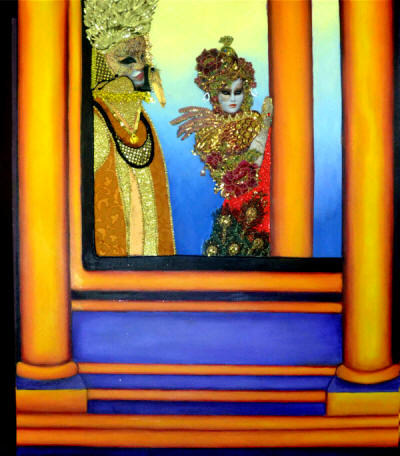 The Prince Carnival of Venice Painting by artist Anni Adkinse