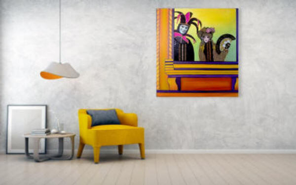 The Fan from the Carnival of Venice by artist Anni Adkins