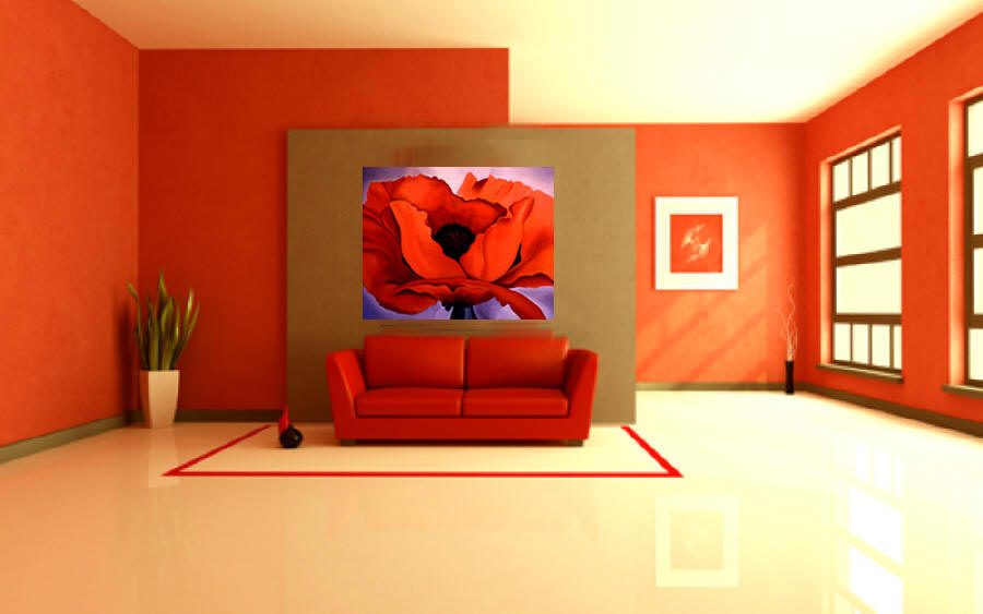 Georgia O'keeffe Red Poppy by Artist Anni Adkkns